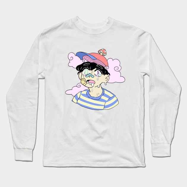 Walking Mushroom - Earthbound Long Sleeve T-Shirt by VanillaMilk